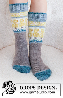 Free patterns - Socken & Hausschuhe für Ostern / DROPS 229-33