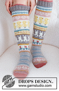 Free patterns - Socken & Hausschuhe für Ostern / DROPS 229-35