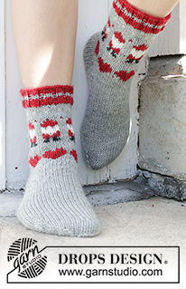 Free patterns - Weihnachtliche Socken & Hausschuhe / DROPS 234-65