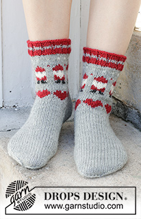 Free patterns - Weihnachtliche Socken & Hausschuhe / DROPS 234-65