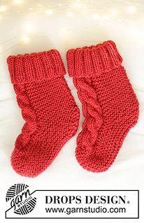 Free patterns - Weihnachtliche Socken & Hausschuhe / DROPS 242-68