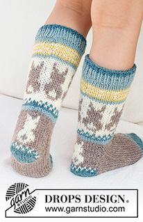 Free patterns - Socken & Hausschuhe für Ostern / DROPS Children 41-34