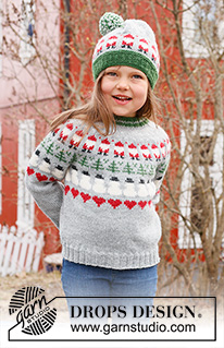 Free patterns - Weihnachtliche Pullover & Jacken / DROPS Children 44-14