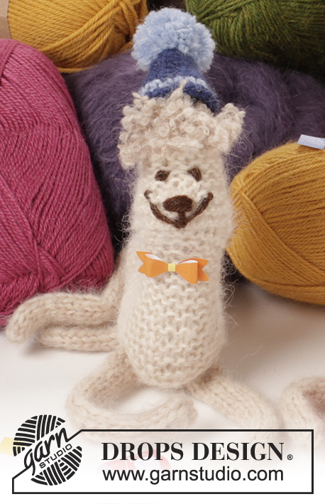 Rufus / DROPS Extra 0-1180 - Alpaga DROPS au point mousse, en “Alpaca” et “Brushed Silk”, avec chapeau au crochet.
