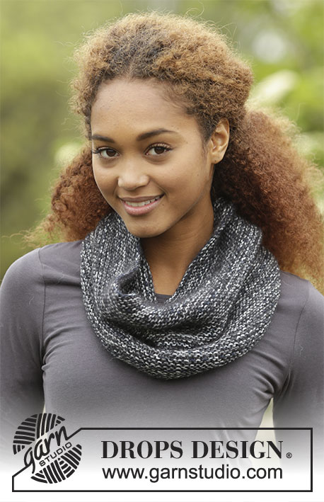 Silje Cowl / DROPS Extra 0-1368 - Knitted neck warmer in garter stitch in DROPS Fabel and DROPS Kid-Silk.