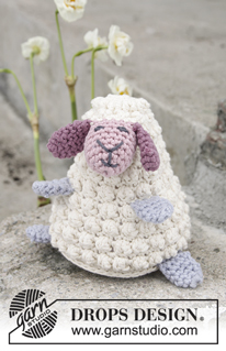Easter Lamb / DROPS Extra 0-1376 - Crochet sheep for Easter in DROPS Paris.