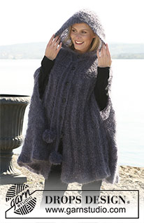 Free patterns - Poncho's met capuchon / DROPS Extra 0-450