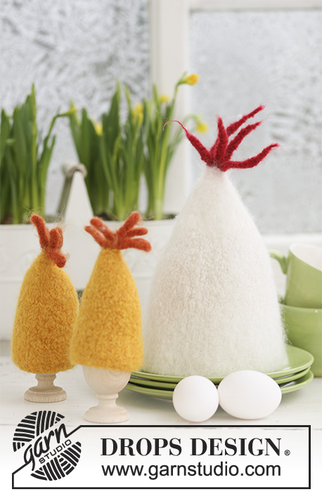 On the Nest / DROPS Extra 0-550 - Tovete DROPS eggevarmere til påske i ”Snow”
