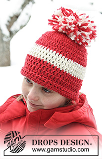 Ski Fun / DROPS Extra 0-749 - Bonnet DROPS au crochet, en ”Alaska”. 	