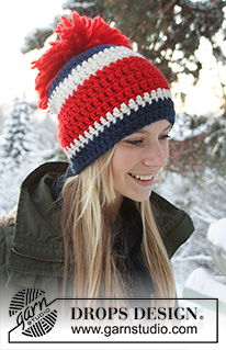 Ski Fun / DROPS Extra 0-753 - Bonnet DROPS au crochet, en Snow. 