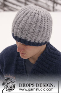 Cactus / DROPS Extra 0-814 - Knitted DROPS men's hat in ”Alaska”.