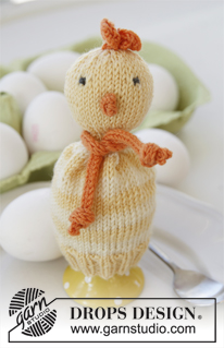 Truls og Trine / DROPS Extra 0-838 - Strikket DROPS eggevarmer til påske i ”BabyMerino”