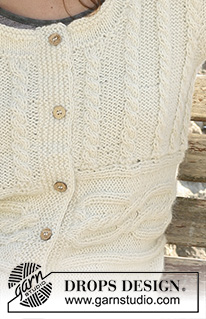 Free patterns - Rozpinane swetry z krótkim rękawem / DROPS 102-17