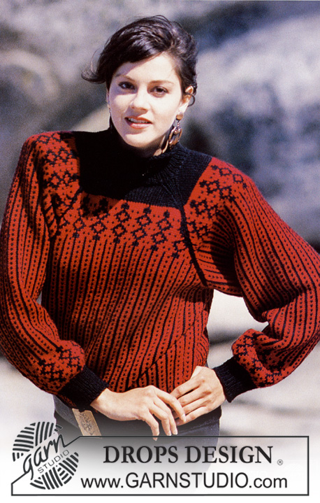 DROPS 11-6 - Sweter na drutach, z żakardem i reglanem, z włóczki DROPS Karisma. Od S do L.