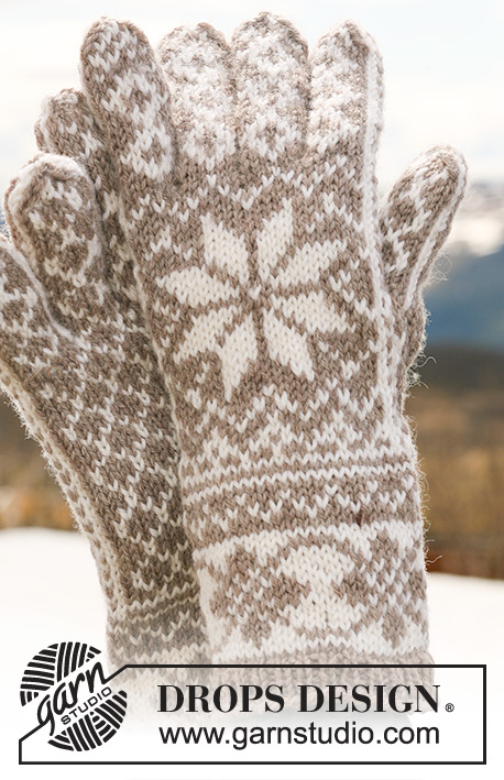 DROPS 116-56 - Knitted gloves with Nordic pattern in DROPS Karisma.