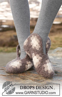 Free patterns - Children Slippers / DROPS 117-32
