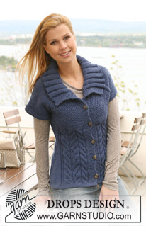Free patterns - Rozpinane swetry z krótkim rękawem / DROPS 121-21