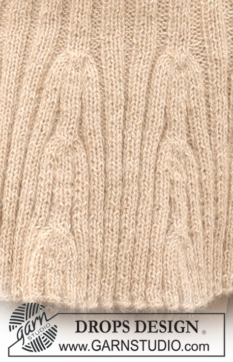 Niagara Falls / DROPS 123-1 - Knitted DROPS jacket with rib-pattern in ”Alpaca”. Size S - XXXL.