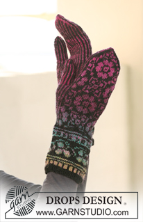 Circle Dance / DROPS 126-5 - DROPS mittens with pattern in ”Delight” and ”Fabel”. 