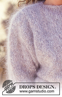 Dulce Lavanda / DROPS 13-6 - Strikket bluse i 1 tråd DROPS Magia eller 2 tråde Brushed Alpaca Silk.
