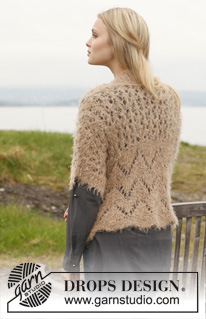 Paola / DROPS 151-28 - Knitted DROPS jacket with lace pattern in ”Symphony” or Melody. Size: S - XXXL.