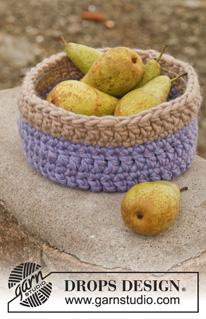 Autumn Fruit / DROPS 151-48 - Housse de coupe en verre DROPS au crochet, en  ”Polaris”.