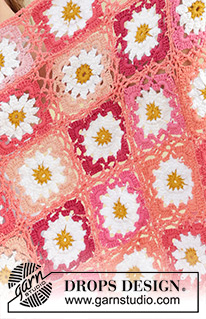 Primavera / DROPS 175-16 - Crochet blanket with squares in DROPS Paris.