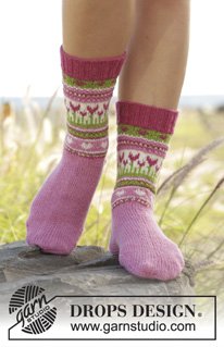 Always Spring / DROPS 178-21 - Stickade sockor med flerfärgat mönster i DROPS Fabel.
Storlek 35 - 43
