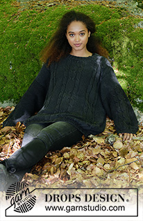 Douce Nuit / DROPS 179-16 - Knitted jumper with cables and moss stitch. Sizes S - XXXL.
The piece is worked in DROPS Alaska.