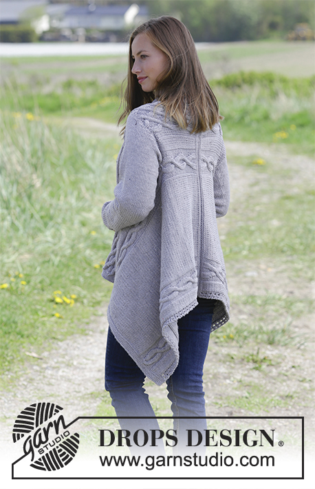 Norfolk / DROPS 179-24 - Jacket, knitted sideways with cables. Sizes S - XXXL.
The piece is worked in DROPS Big Merino.