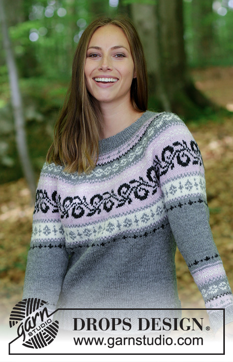 Telemark / DROPS 179-9 - Knitted jumper with round yoke and multi-coloured Norwegian pattern, worked top down. Sizes S - XXXL. 
The piece is worked in DROPS Merino Extra Fine.