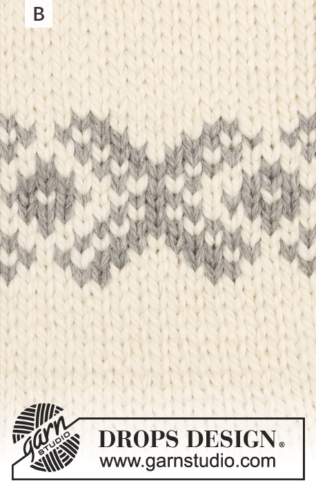 Nordkapp / DROPS 180-6 - Sweter z żakardem norweskim i pęknięciami na bokach. Od S do XXXL
Z włóczki DROPS Andes.