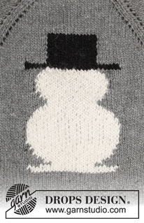 Frosty's Christmas / DROPS 183-13 - Christmas jumper with raglan and snowman, worked top down. Sizes S - XXXL.
The piece is worked in DROPS Snow or DROPS Wish.