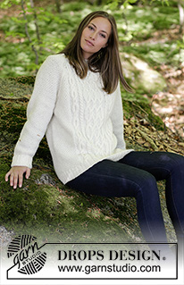 Polar Days / DROPS 184-7 - Knitted sweater with cables and raglan. Sizes S - XXXL.
The piece is worked in DROPS Karisma.