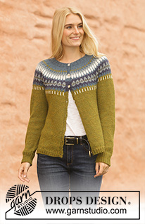 Heim Jacket / DROPS 207-2 - Knitted jacket in DROPS Alpaca. The piece is worked top down with round yoke and Nordic pattern on the yoke. Sizes S - XXXL.