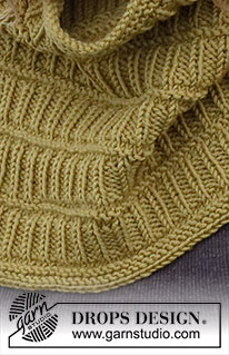 Beehive Set / DROPS 214-40 - Knitted head band and neck warmer in DROPS Merino Extra Fine with textured pattern.