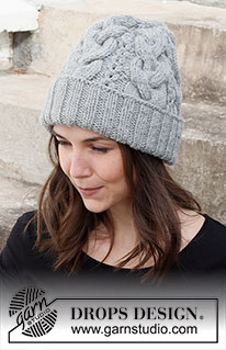 Columns of Valhalla Hat / DROPS 214-48 - Knitted hat in DROPS Alaska. Piece is knitted with cables.