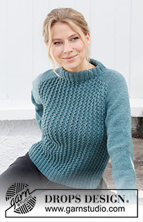 Follow the Fjord / DROPS 215-21 - Knitted sweater in DROPS Karisma. The piece is worked top down with saddle shoulders and lace pattern. Sizes S - XXXL.