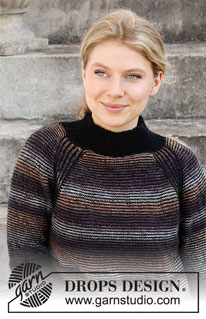 Touch of Mystery / DROPS 216-37 - Knitted jumper in DROPS Delight and DROPS Alpaca. The piece is worked top down with raglan, stripes and English rib. Sizes S - XXXL.