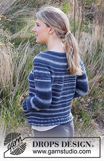 Winter Waters / DROPS 216-42 - Knitted jacket in DROPS Big Delight. The piece is worked top down with round yoke and pockets. Sizes S - XXXL.