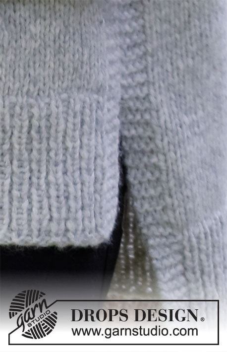 Morning Haze / DROPS 217-24 - Colete tricotado com 2 fios DROPS Air ou 1 fio DROPS Wish, com fendas nos lados e gola alta. Do XS ao XXL.