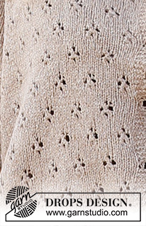 Country Roads Cardigan / DROPS 223-5 - Knitted jacket in DROPS Flora. The piece is worked with lace pattern and short sleeves. Sizes XS – XXL.