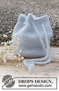 Treasure Pouch / DROPS 225-43 - Crocheted bag in DROPS Air.
