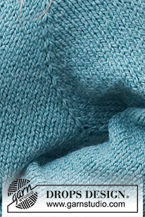 Water Point / DROPS 226-44 - Rozpinany sweter na drutach przerabiany od góry do dołu, z reglanowymi rękawami i pęknięciami na bokach, z włóczki DROPS Andes. Od XS do XXL.