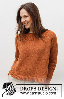 Warm My Heart / DROPS 228-18 - Knitted sweater for DROPS Soft Tweed. The piece is worked top down with raglan, split in the sides and ribbed edges. Sizes XS - XXL.