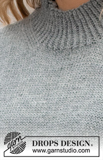 Grey Stone Hill / DROPS 228-29 - Knitted vest in DROPS Karisma. Piece is knitted with high neck, rib on edges and vents in the sides. Size: S - XXXL