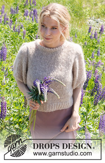 Days to Remember / DROPS 231-39 - Knitted sweater/top in DROPS Melody. The piece is worked in stockinette stitch; with short, puffed sleeves. Sizes S - XXXL.