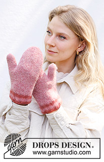 Snowslide Mittens / DROPS 242-49 - Knitted and felted mittens in DROPS Lima.