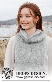 Winter's Day Neck Warmer / DROPS 242-58 - Knitted neck-warmer in DROPS Alpaca Bouclé and DROPS Kid-Silk.
The piece is worked top down in stocking stitch.