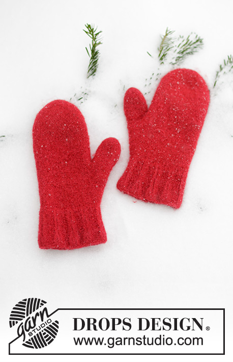 Snowslide Mittens / DROPS 242-67 - Knitted and felted mittens in DROPS Lima. Sizes S - XL.